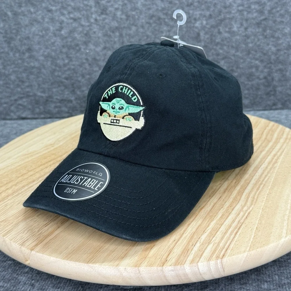 STAR WARS The Child Grogu Dad Hat‎ OSFM Black Adjustable Baseball Cap Bioworld